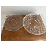 2 Cake Glass Platters