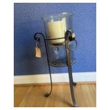 Wrought Iron Floor Candle Holder