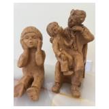 Wooden Boys Statues