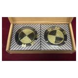 Set of 2 Gold & Black BMW Emblems