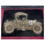 Jalopy String Metal on Velvet Framed Art