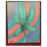 Cannabis Leaf Painting