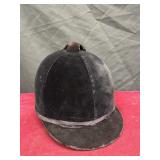Vintage Black Velvet Horseback Riding Helmet