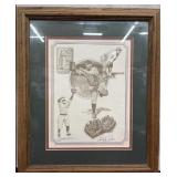 "How to Play the Outfield" Signed Sports Art"