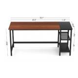 Computer Desk with Storage Shelves 55 inch