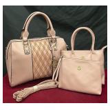 Nude/Pink 3 Pc Handbag Set