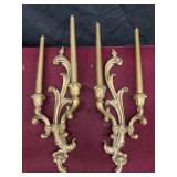 Vintage Syroco Double Arm Wall Sconces