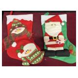 Snowman and Santa Christmas Stockings (2 Pack)