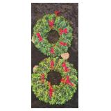 Lot of 4 Mini Christmas Wreaths