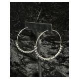 Silver Toned Hoop Earrings