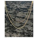 Rose Gold Toned Double Chain Necklace