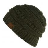 C.C Slouchy Tick Green Moss Beanie