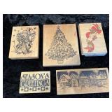 Christmas Stamps 5 Pcs