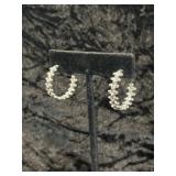 Silver Toned Hoop Earrings