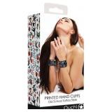 Printed Old School Tattoo Hand Cuffs
