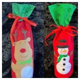 X-mas Reindeer & Snowman Bottle Covers (10 pcs)