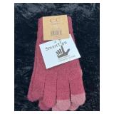 C.C Touch Screen Compatible Burgundy Gloves