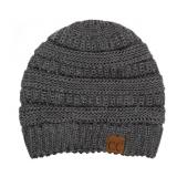C.C Cable Knit Beanie Melange Grey