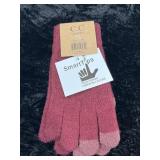 C.C Touch Screen Compatible Burgundy Gloves