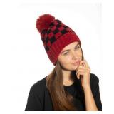 Warm Winter Checkered Beanie
