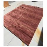 Handmade Red/Pink Marble Rug 10 x 8 ft
