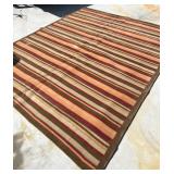 Multicolored Stripe Rug 10 x 8 ft