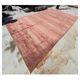 Handmade Off-Pink Marble Rug 10 x 16 Ft