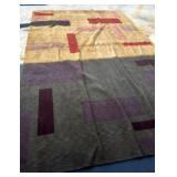 Golden Brown Geometric Rug 16 x 10 ft