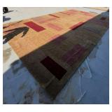 Golden Brown Geometric Rug 20 x 12 ft