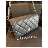 Designer Style Quilted Black Wallet