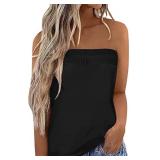 Womenï¿½s Casual Black tube Top Size Large