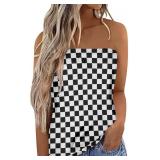 Womenï¿½s Checkered Tube Top Size Medium
