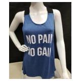 Womenï¿½s Athletic Tank Top, Medium No Pain No Gain