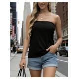 Womenï¿½s Black Tube Top Bandeau Size Medium