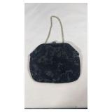 Vintage  Small Black Beaded Purse, Handbag