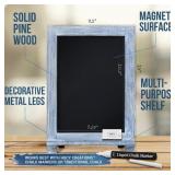Rustic Blue Wood Tabletop Chalkboard