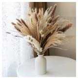 100 PCs Boho Pampas Grass Dries Flowers