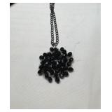 Vintage Sparkly Black Rhinestone Necklace