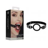 Ouch Adjustable Silicone Ring Gag Black