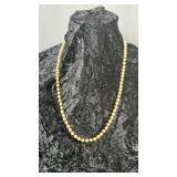 Vintage Small Pearl Necklace with Gold Clasp