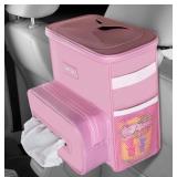 Car Organizer and Trash Can Pink