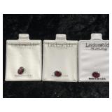 Lindenwold's Oval Faux Ruby Stones 3 pcs