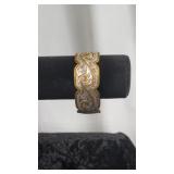 Vintage Silver+ Gold Electroplated Cuff Bracelet