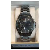 Menï¿½s 21 Jewel Black Stainless Steel Watch