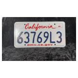 California License Plates, 2 Pieces