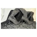 Thigh High Fabric High Heels Size 8.5 Womenï¿½s