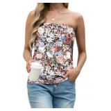 Womenï¿½s Tube Top Floral Size Large