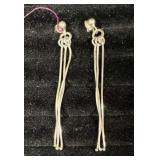 Vintage Silver Tassel Drop Earrings