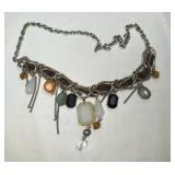 Vintage Chunky Chic Beaded Multicolored Necklace