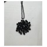 Vintage Sparkly Black Rhinestone Necklace